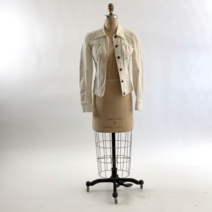 D&G Dolce & Gabana white jean jacket